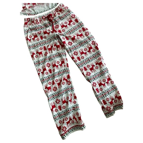 Hanna Andersson Pajama Set Small Christmas Holiday Button Shirt Pants Fair Isle - Picture 5 of 6